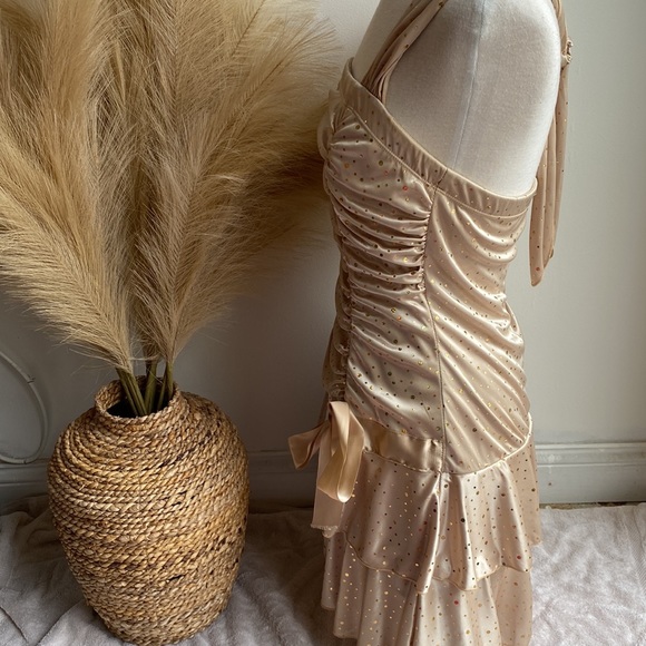 My Michelle gold confetti party dress M - Picture 2 of 6
